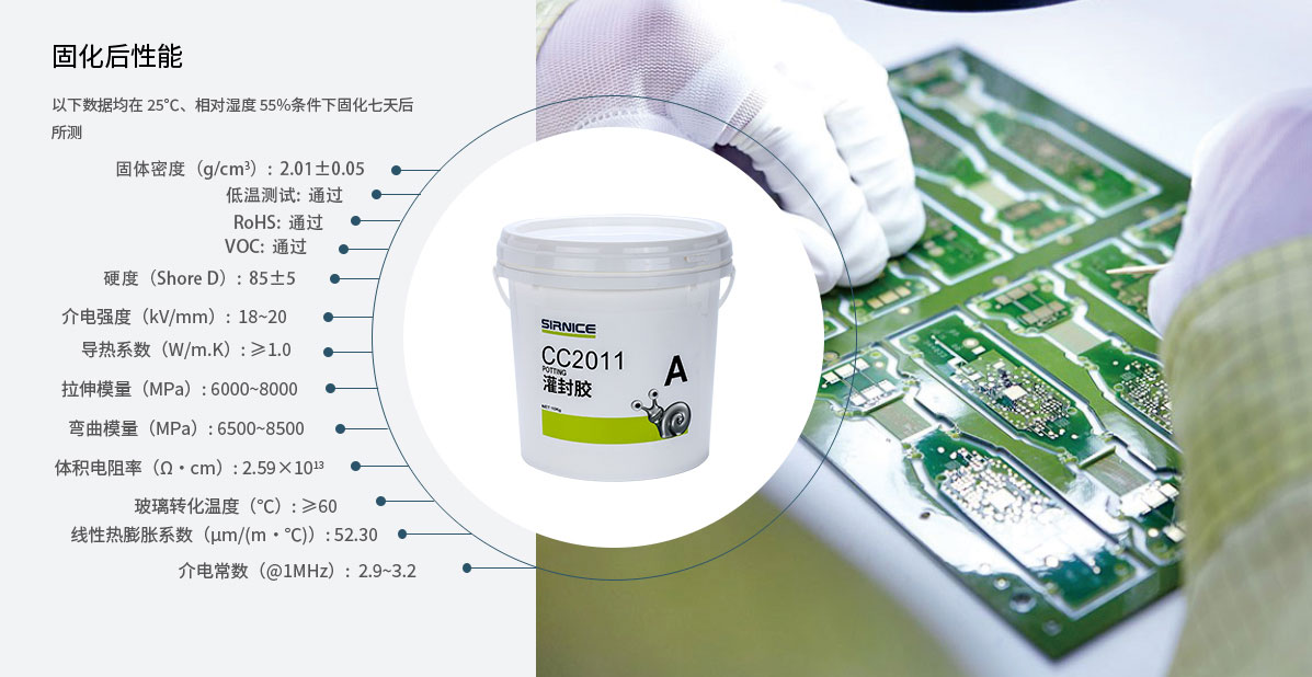 環(huán)氧灌封膠灌封膠CC2011固化后性能參數(shù)