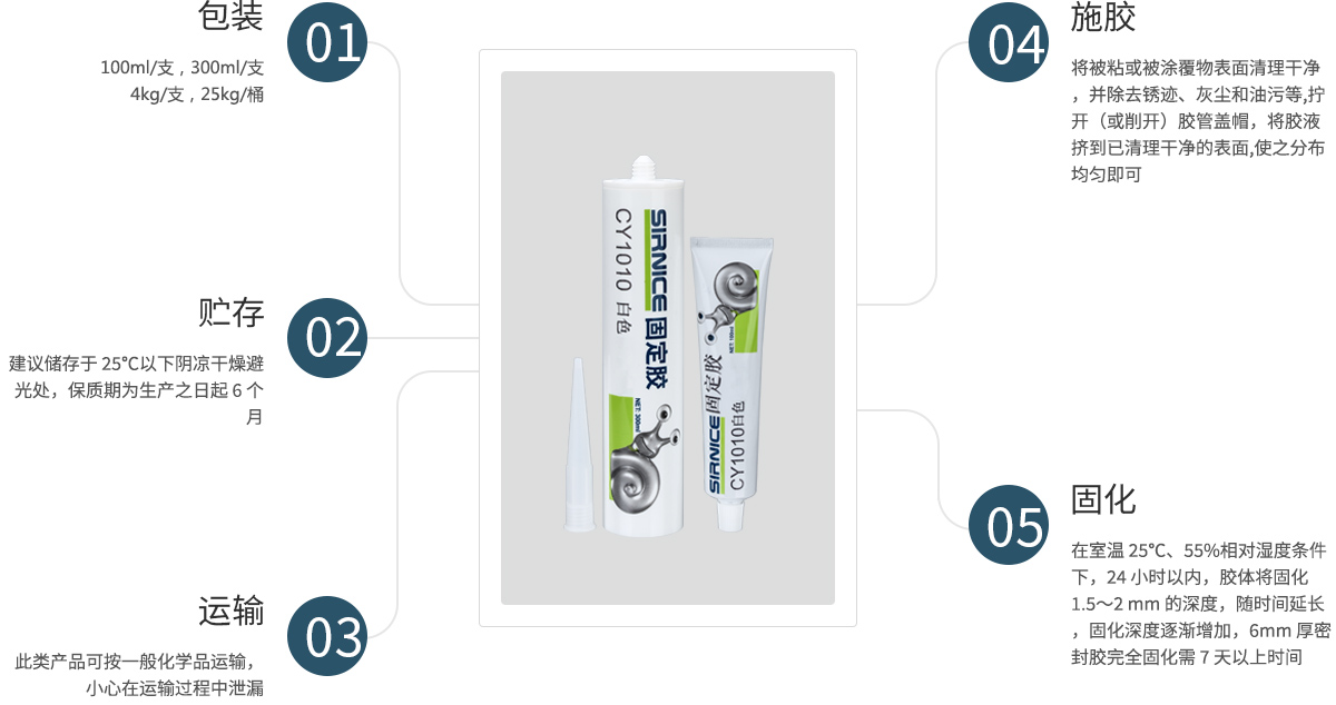 固定膠特種膠CY1010使用說明